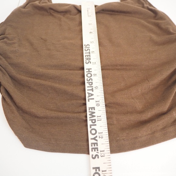 OGL Matching Set Ruched Square Neck Brami Tank & A-line Maxi Skirt Sz Med Brown - Picture 10 of 15